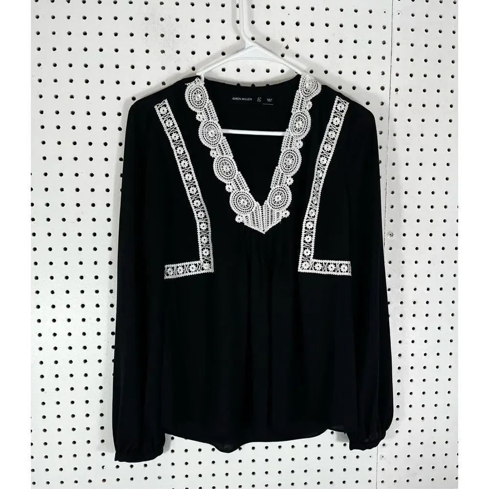Karen Millen embroidered blouse